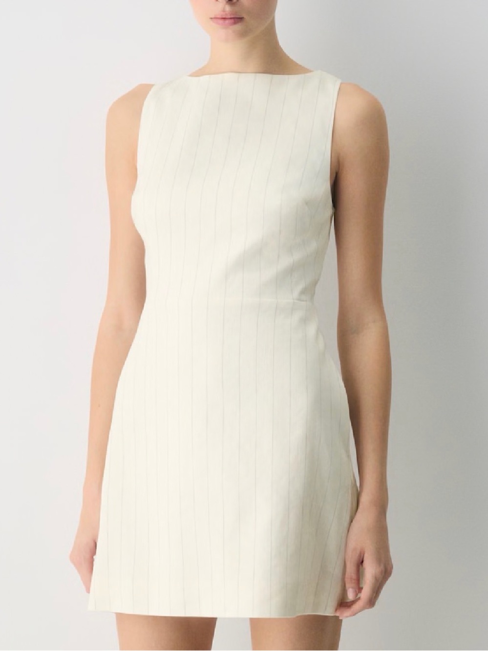 Aritzia Linen Pinstripe Dress